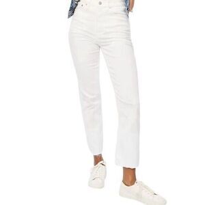NWOT J. Crew Factory Women's Petite Stovepipe Straight Jeans White Size 35P